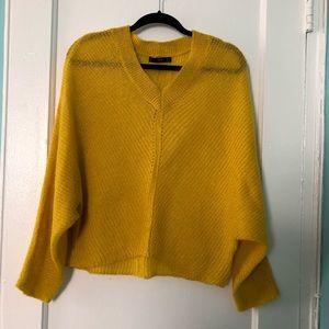 Yellow Mango (M.N.G.) mohair sweater